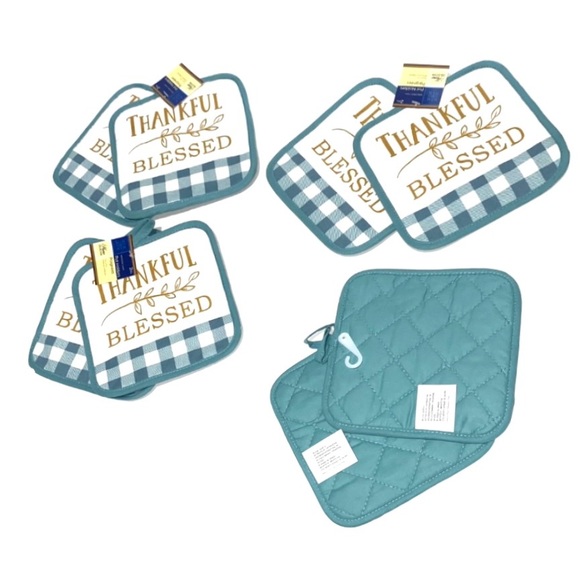 8pcs "Thankful Blessed" Kitchen Pot Holders - Picture 2 of 2